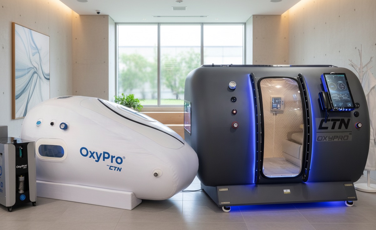 Softshell en hardshell OxyPro zuurstofkamers voor mild hyperbare zuurstoftherapie (mHBOT)